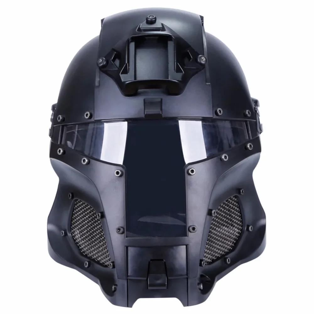 Cycling Gear In Winter - Taktik kask modüler ortaçağ demir savaşçı