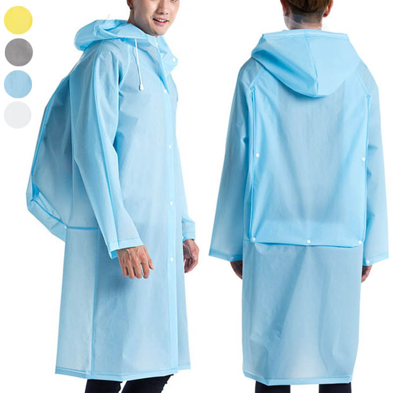 Cycling Gear In Rain - Yeni yeniden kullanılabilir şeffaf EVA uzun