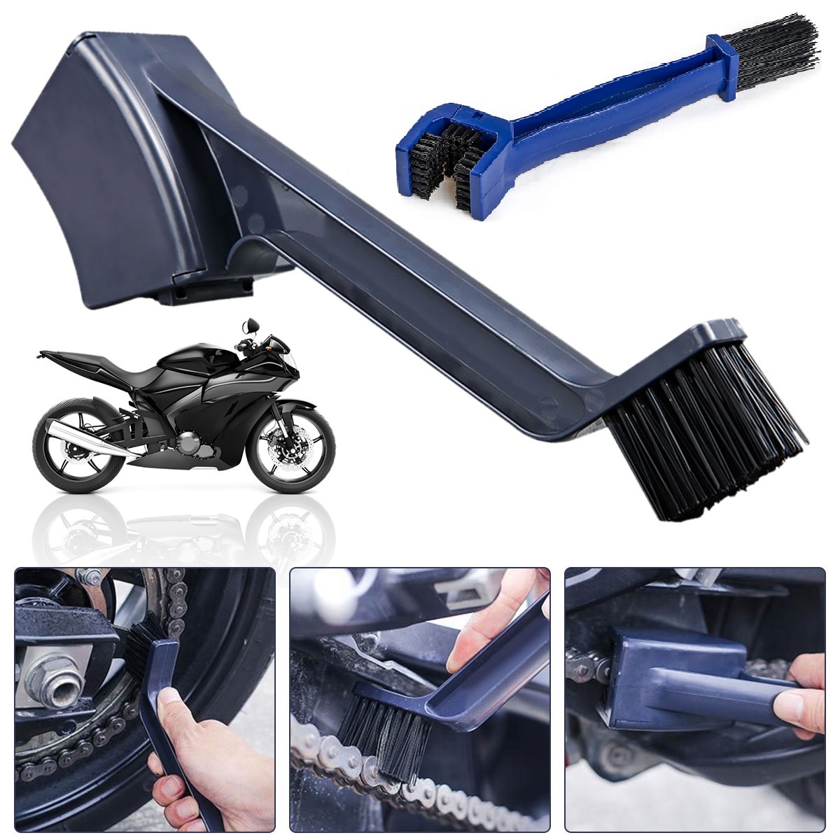 Bike Chain Cleaner - Motosiklet Bisiklet Zinciri Temizleyici Çift Başlı