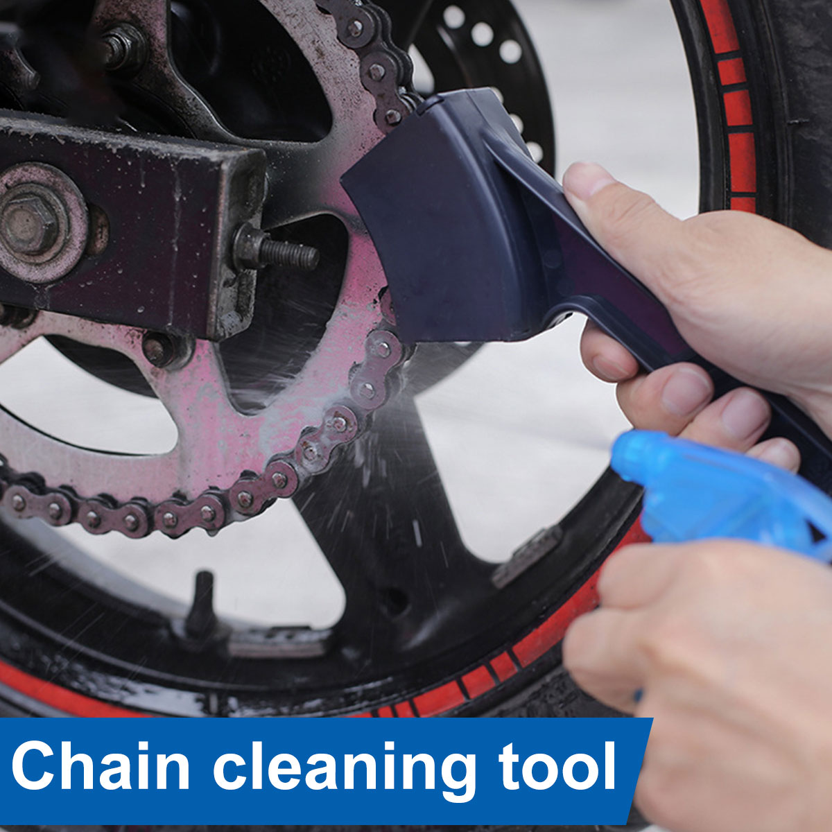 Bike Chain Cleaner - Motosiklet Bisiklet Zinciri Temizleyici Çift Kafaları