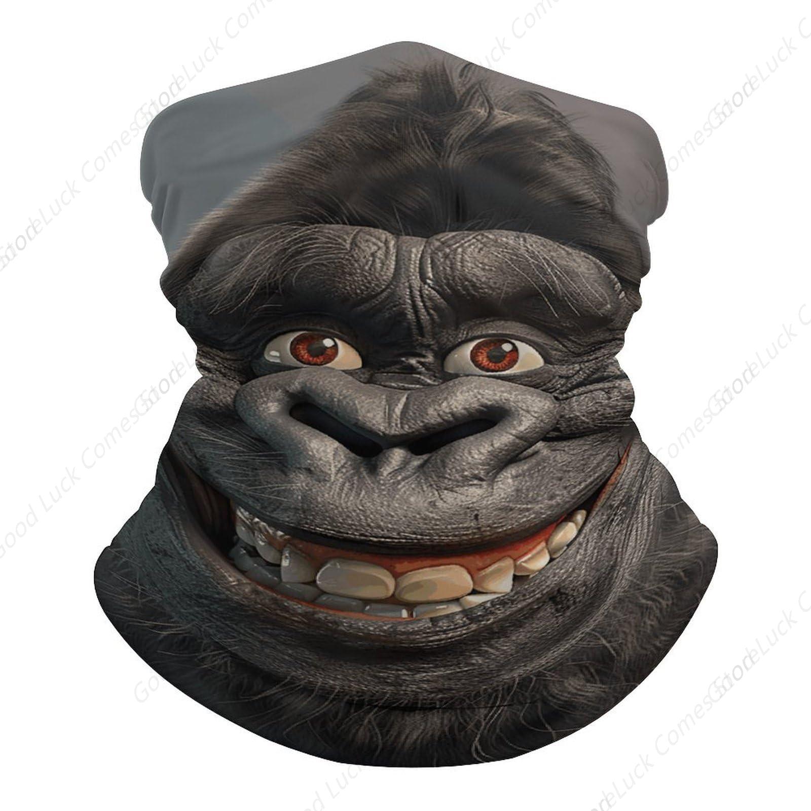 Cycling Face Mask - Gülümseyen Goril Fotoğraf Bandanası Yaz Yüz
