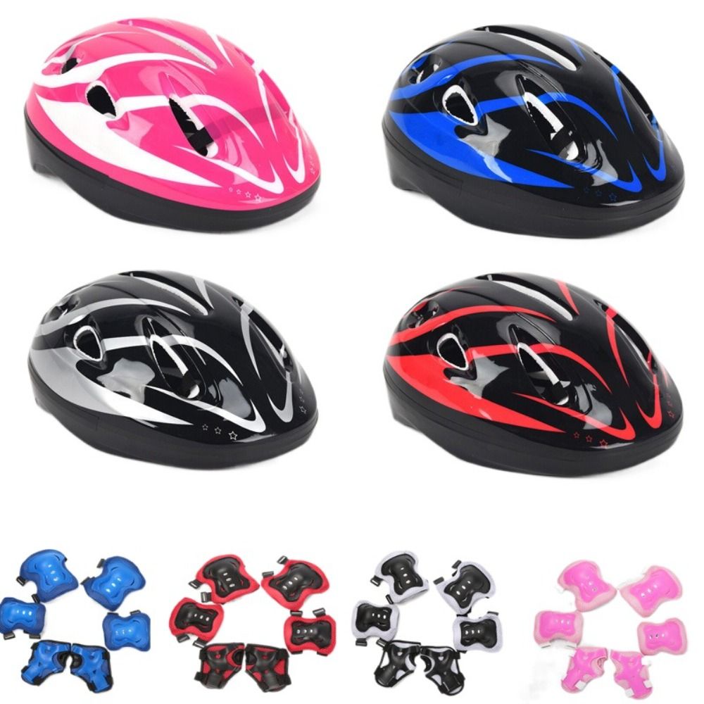 Cycling Protective Gear For Kids - Çocuklar kask diz dirsek pedleri bileklik