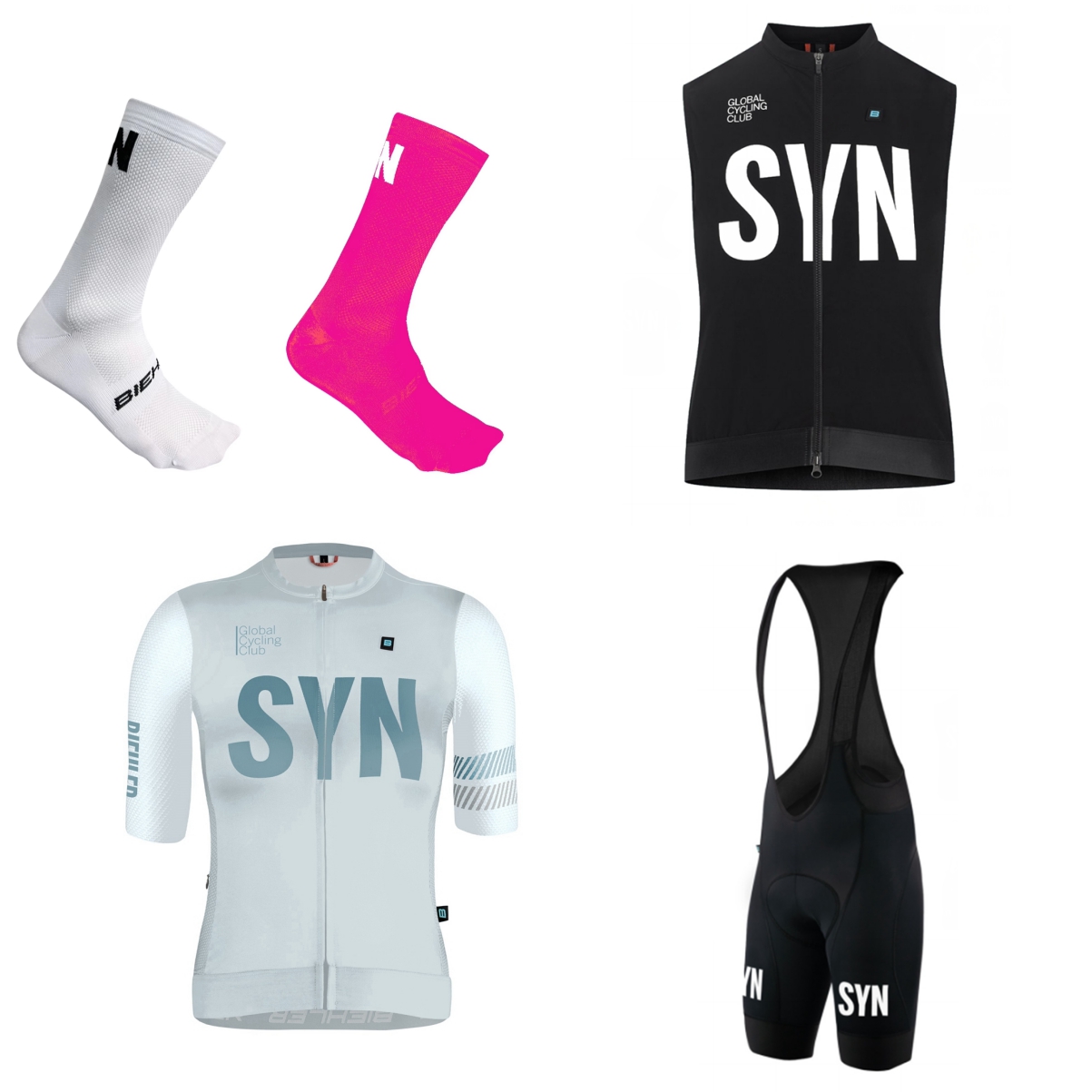 Cycling Gear Girls - SYN Kadın Kısa Kollu Beyaz Bisiklet