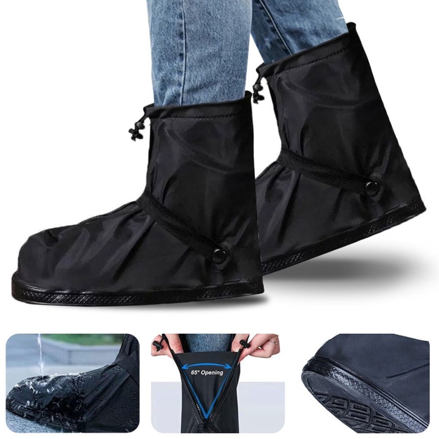 Cycling Gear In Rain - Su Geçirmez Ayakkabı Kılıfları, Yeniden Kullanılabilir