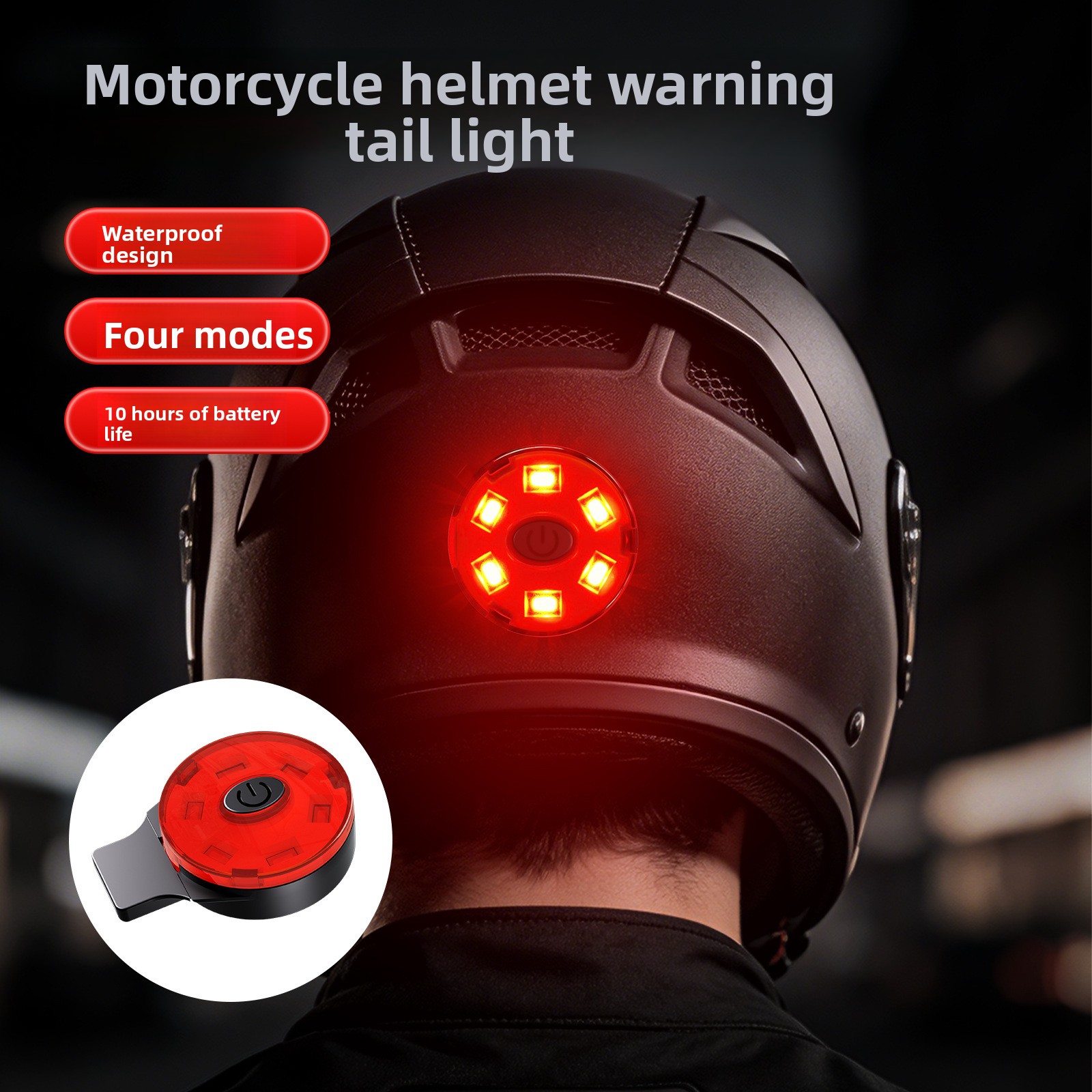 Cycling Gear Helmet - USB Şarj Edilebilir LED Kask Arka