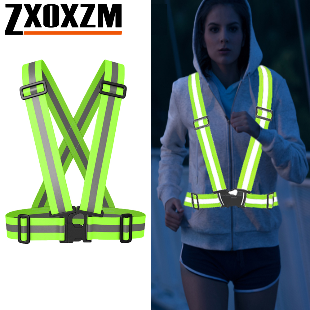 Reflective Cycling Vest - 1 adet gece koşu yeleği yüksek