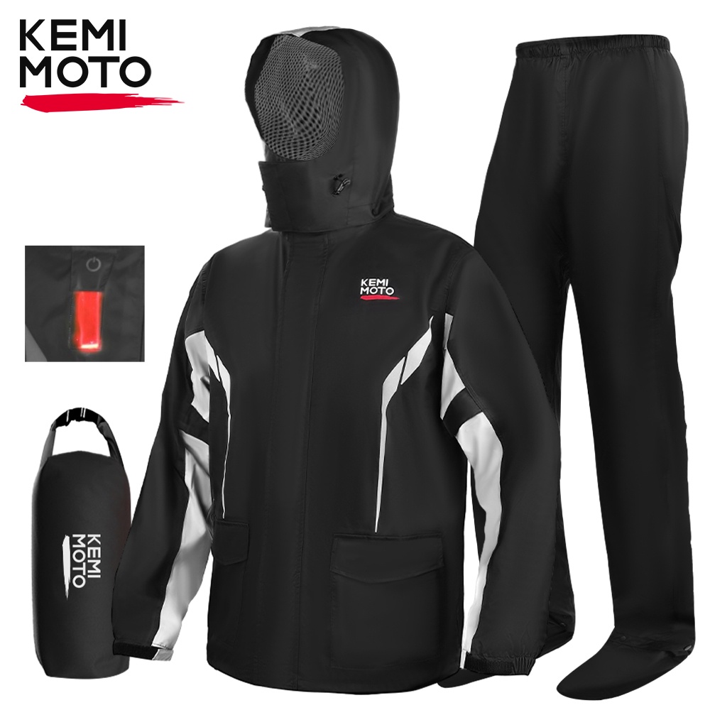 Cycling Gear In Rain - Su Geçirmez Yağmurluk Seti, Motosiklet Sürüşü