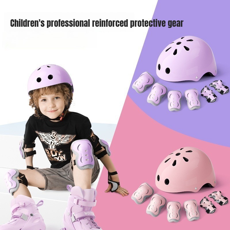 Cycling Protective Gear For Kids - 7 adet/takım çocuklar yaş 3-10 arası