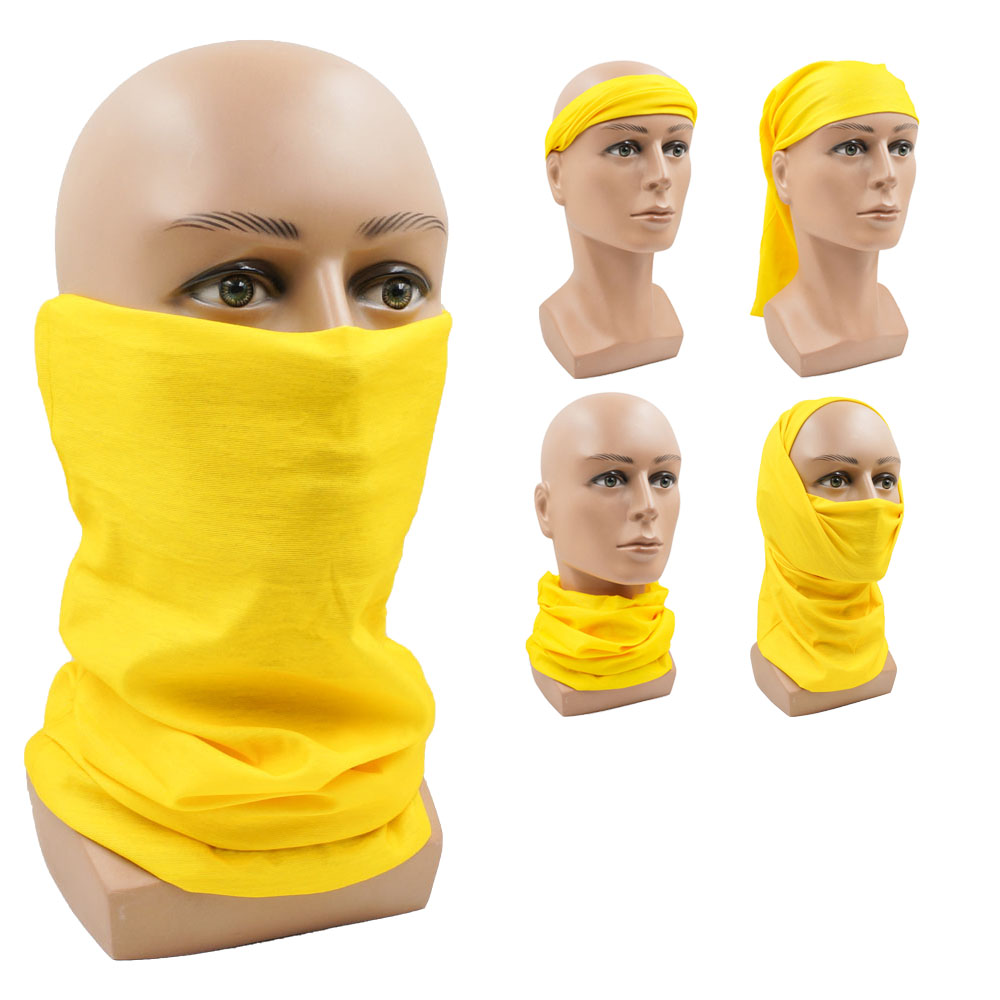 Cycling Face Mask - Sarı Çok Fonksiyonlu Bisiklet Boyun Körüğü