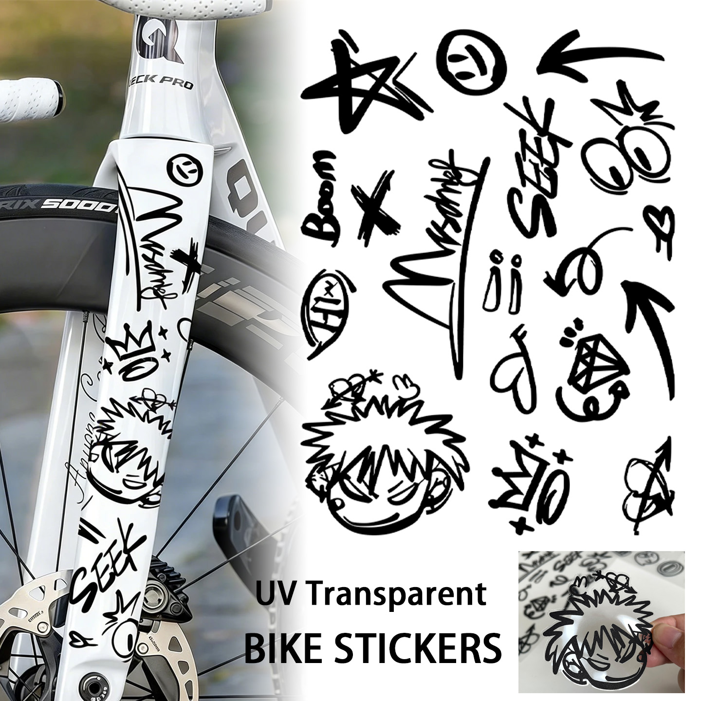 UV Şeffaf Graffiti DIY Bisikle - Aero Cycling Helmet incelemesi ve fiyatı